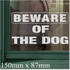 1 x Beware of the Dog WINDOW Sticker-Adhesive Vinyl Sticker-Security Warning Sign Home or Business Sign 